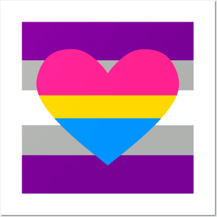 Grey-asexual and Panromantic Posters and Art